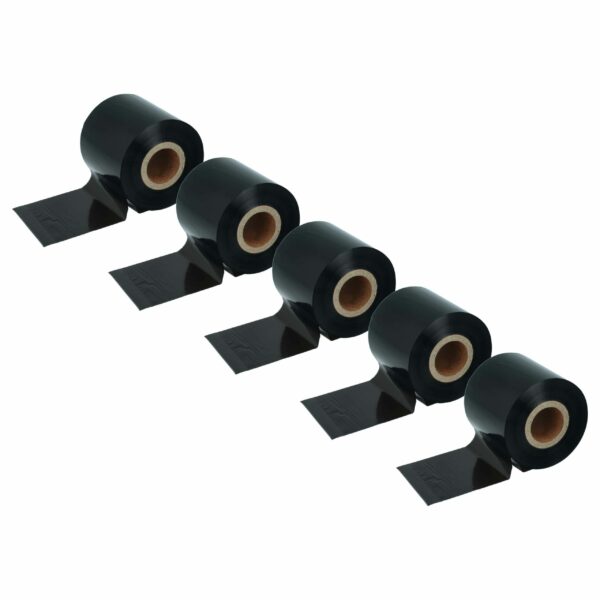 5x Rolo de Ribbon de Transferência Térmica para Godex, Printronix, TSC, Valentin - 60 mm x 300 m, Resina de Cera