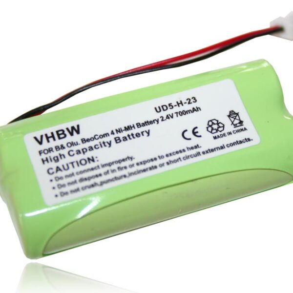 Bateria vhbw 700 mAh 2.4 V NiMH para telefones Bang & Olufsen (substitui CTP950)