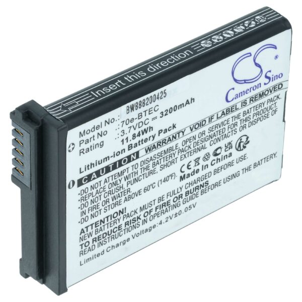 Bateria vhbw para Colector de Dados Honeywell 60s, 70e, 75e - 3200mAh
