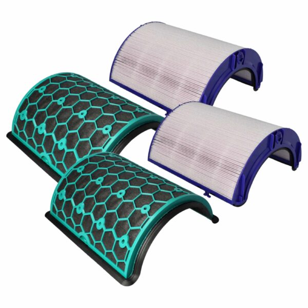 Conjunto de 2 Filtros vhbw para Purificador de Ar Dyson TP07, TP09, HP07 - HEPA e Carvão Ativado
