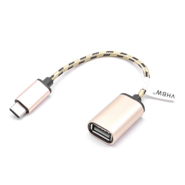Adaptador OTG USB Tipo C (Macho) para USB 2.0 vhbw para Huawei, LG, Honor, OnePlus