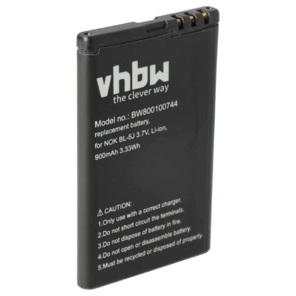 Bateria vhbw para Doro RCB01 - 900 mAh 3.7 V Li-Ion