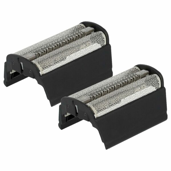 2x Lâmina de Barbear Dupla vhbw compatível com Braun SB505, 31B - com Suporte, Preta