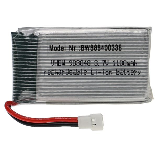 Bateria Li-polymer vhbw 1100 mAh 3.7 V para Modelismo - Conector XH 2.54