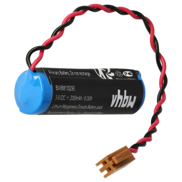 Bateria vhbw ER6V JAE2P para Controladores CNC - 2000 mAh 3.6V Li-MnO2