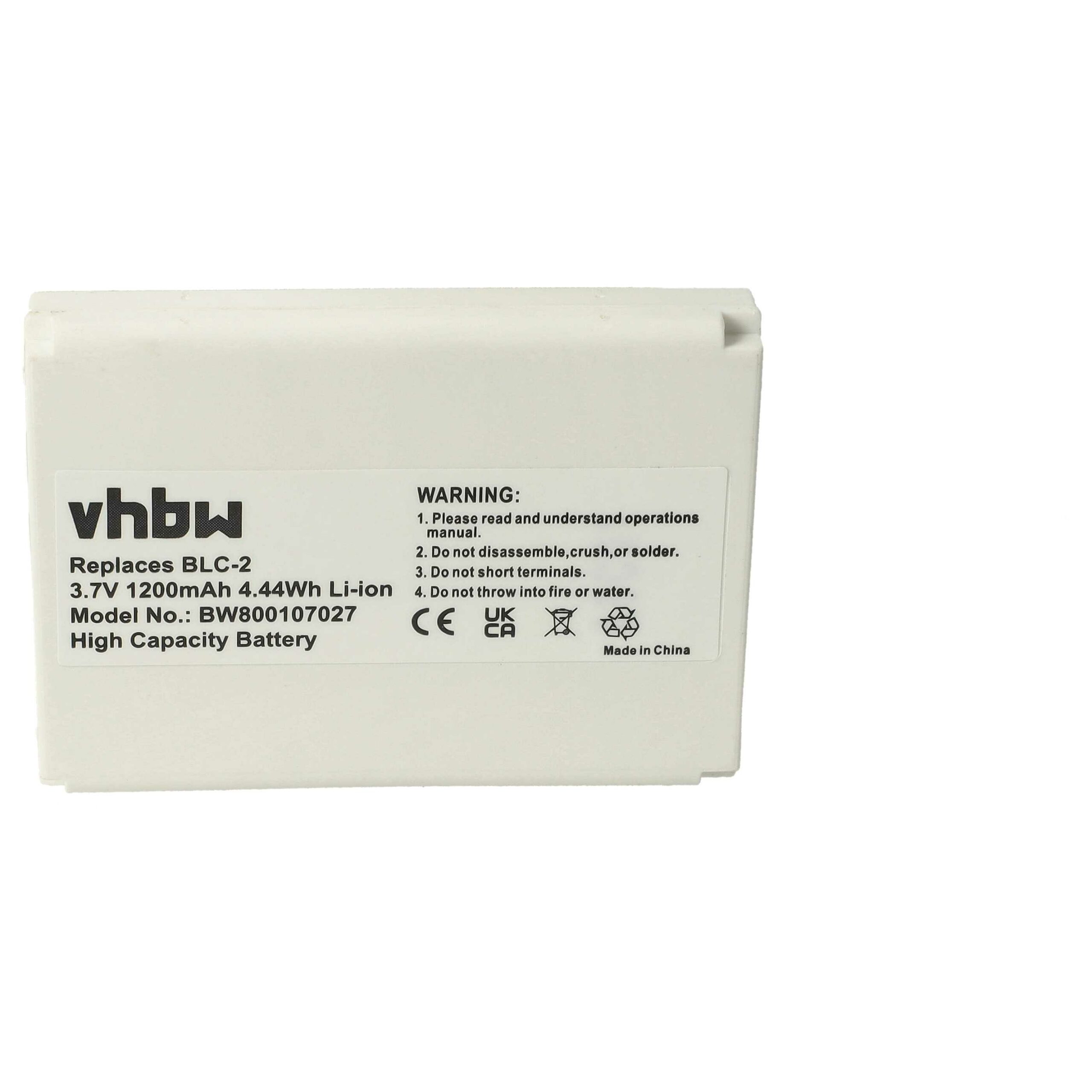 Bateria vhbw para CipherLab BA-80S1A2, KB1B371200005 - 1200 mAh 3.7 V Li-Ion - Image 3