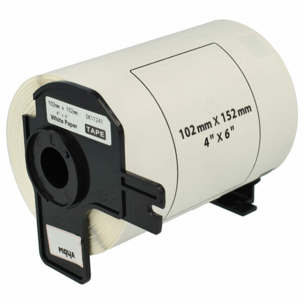 Rolo de Etiquetas compatível com Brother DK-11241 - 102 mm x 152 mm + Suporte