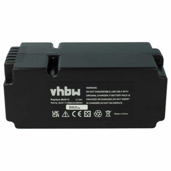 Bateria vhbw 25.2 V 2000 mAh para cortadores Yard Force (substitui 862601, 862615, 862617, 862618, 0862622)