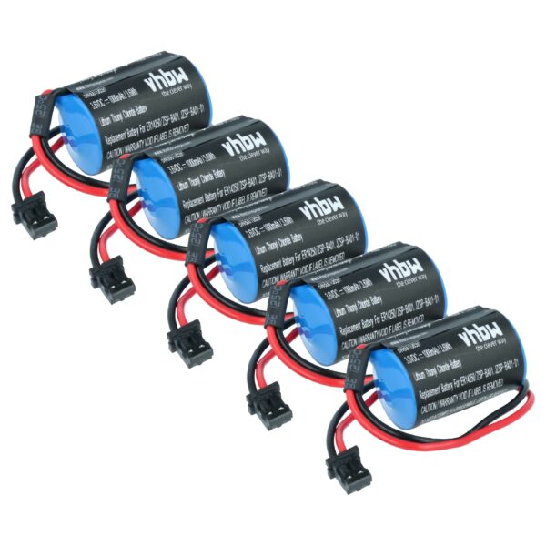 Bateria vhbw para Controlador Industrial Omron JZSP-BA01 - 3.6V Li-Ion 1000mAh (Pack 5 unidades)
