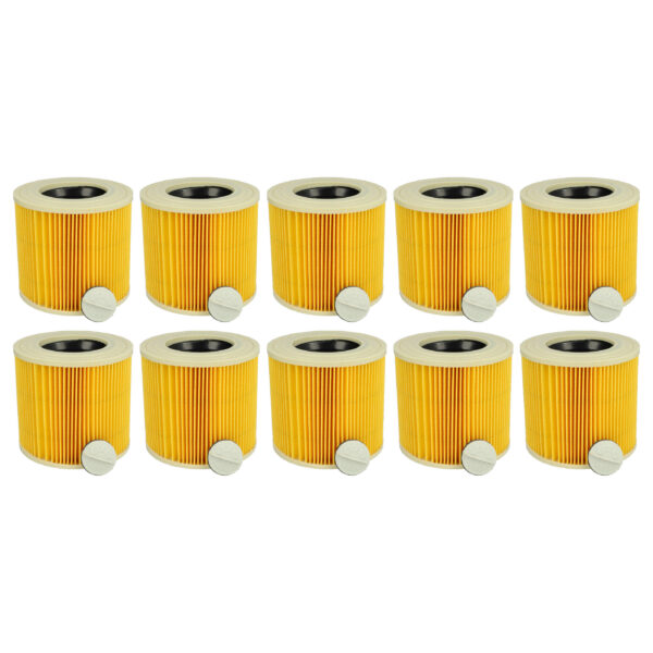 10x Filtro de Cartucho vhbw para Aspirador Kärcher PowerPlus - Substituição 2.863-303.0 / 6.414-547.0