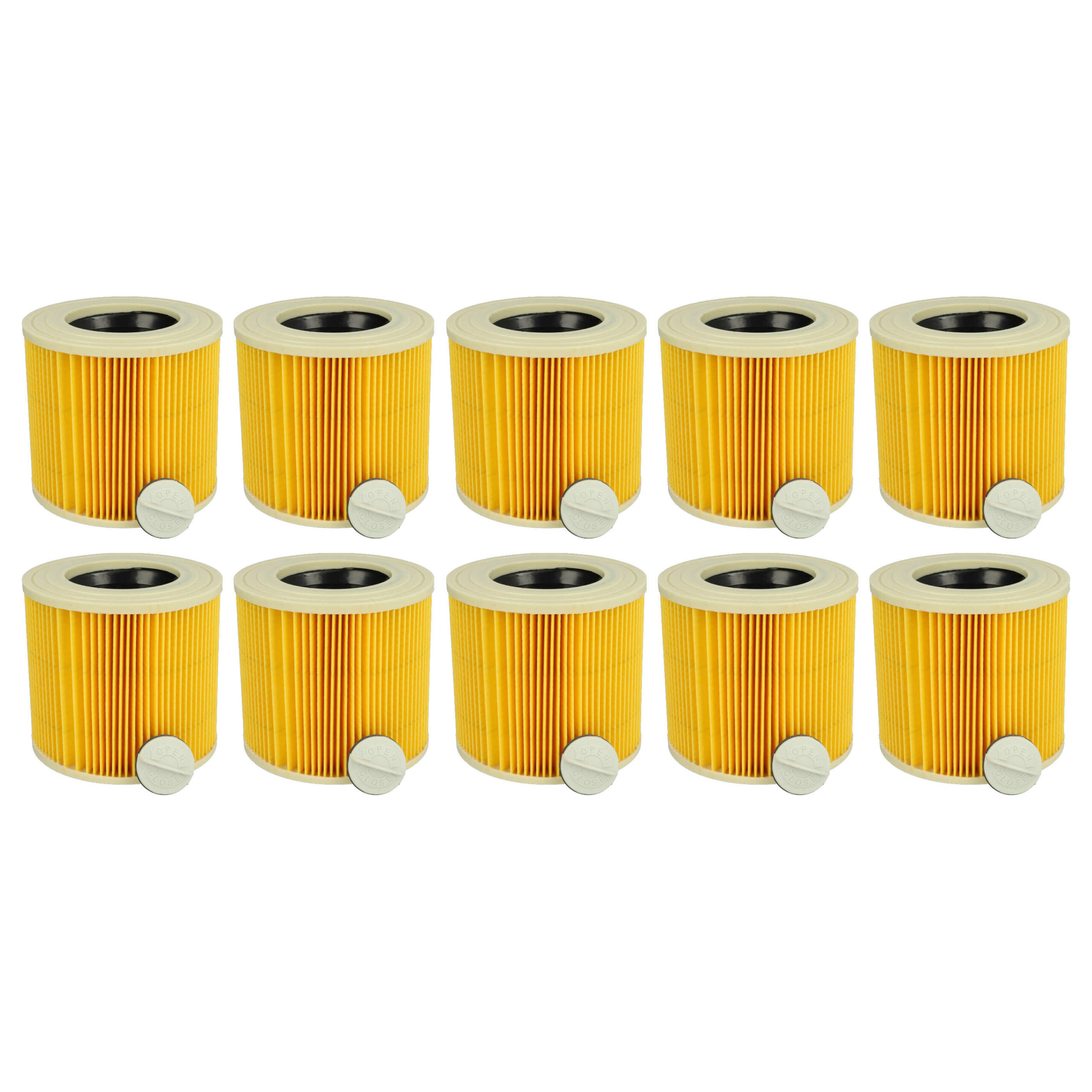 10x Filtro de Cartucho vhbw para Aspirador Kärcher PowerPlus - Substituição 2.863-303.0 / 6.414-547.0
