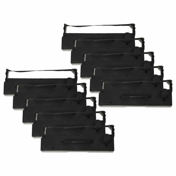 Pack 10x Fita de Tinta Compatível Epson ERC-27, C43S015366, 653N para Impressoras Matriciais NCR e Recibos - Preto