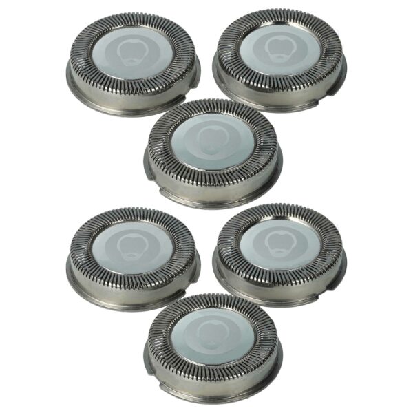 6 Cabeças de Corte vhbw para Philips HQ5 - Compatível com Máquinas de Barbear Philips
