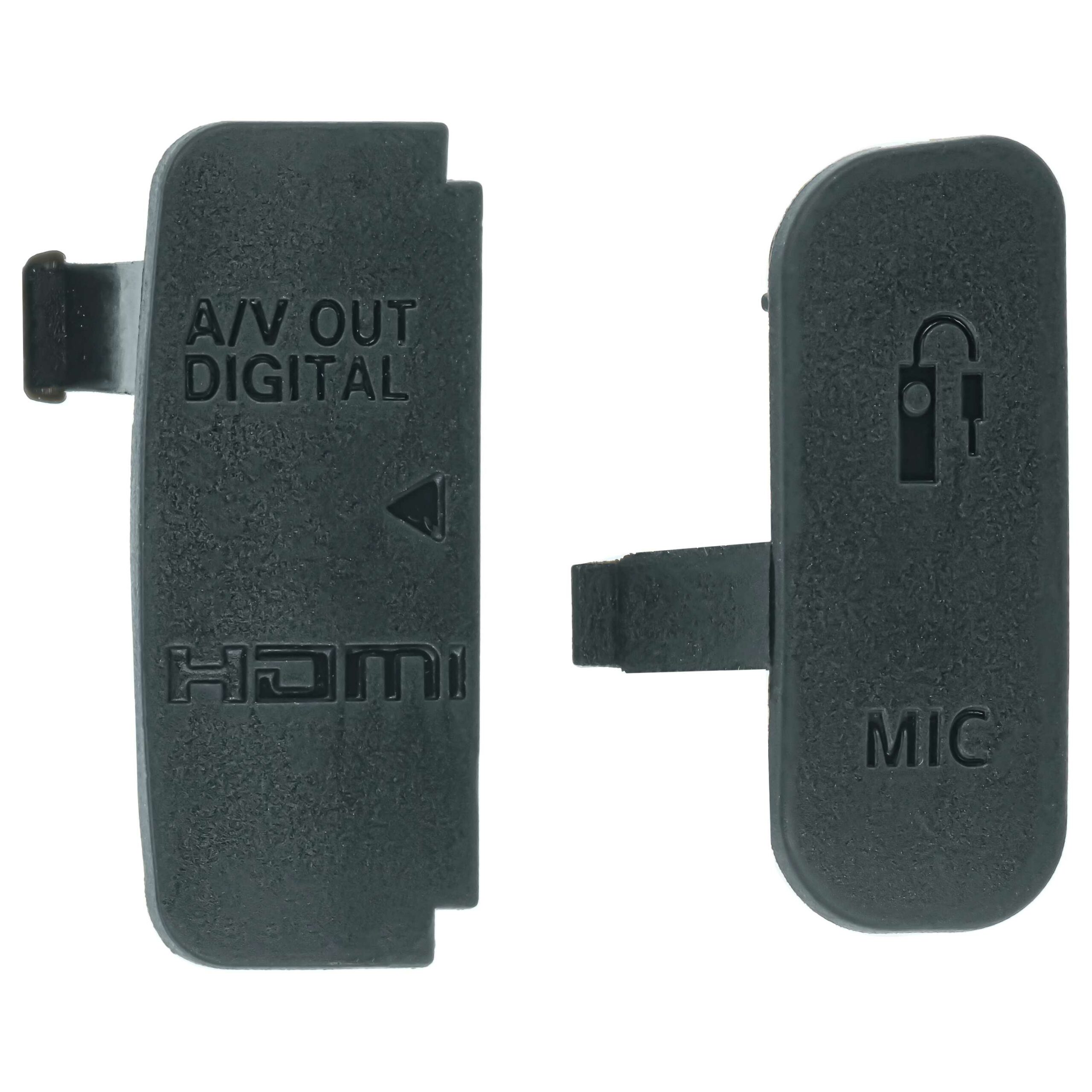 vhbw 2x Tampa de Terminais / Conectores para Câmara Canon EOS 600D - HDMI, A/V, Micro - Image 3