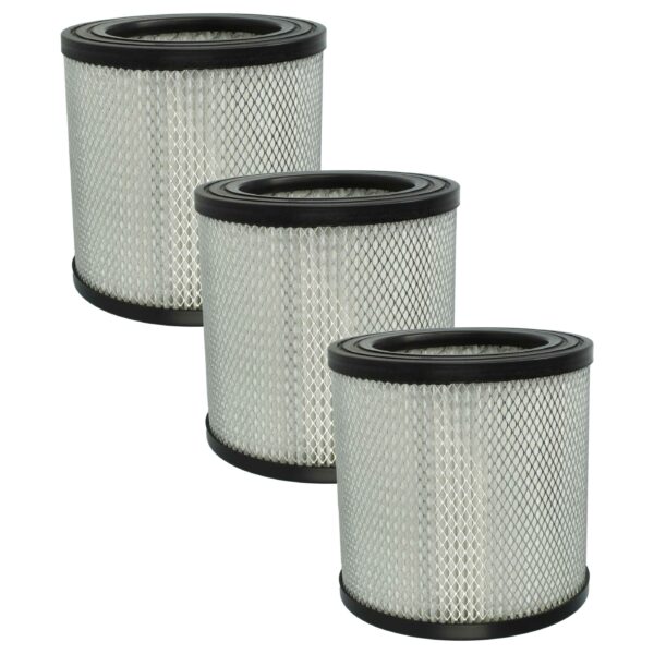 3x Filtro de cartucho vhbw para aspirador Kraft, Stanley, Scheppach