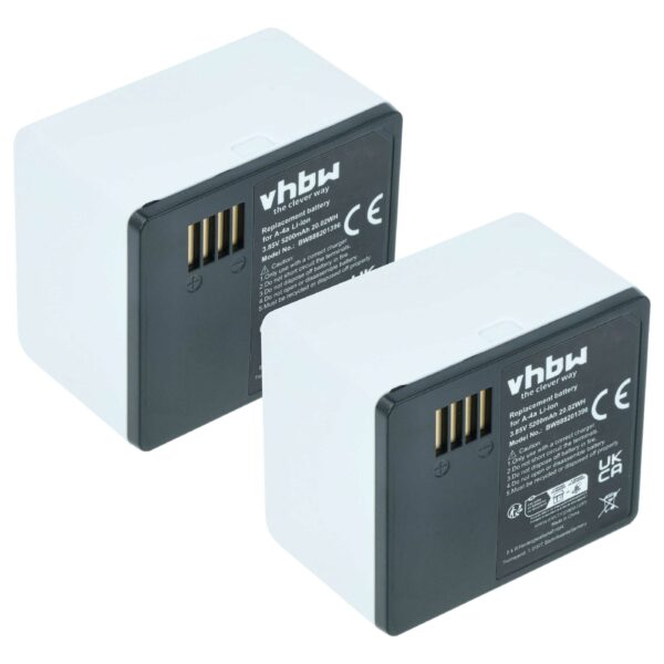 Bateria vhbw para Câmara de Segurança Arlo Pro 3 / Ultra (5200 mAh, 3.85 V, 2 unidades)