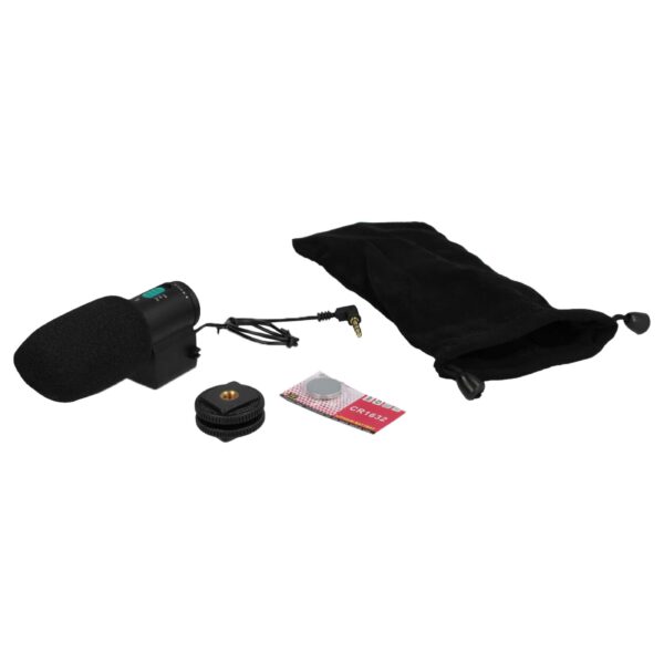 Microfone Estéreo Externo vhbw para Câmaras Fujifilm, Pentax, Panasonic, Nikon