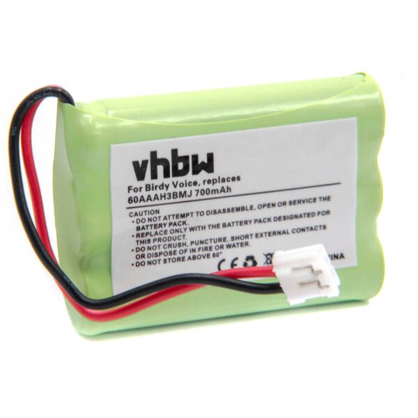 Bateria vhbw para telefone fixo Logicom 700 mAh 3.6 V NiMH