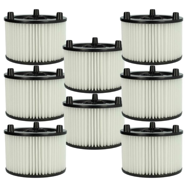 8x Filtro de Cartucho Compatível Bosch 2609256F35 para Aspiradores Bosch, Branco