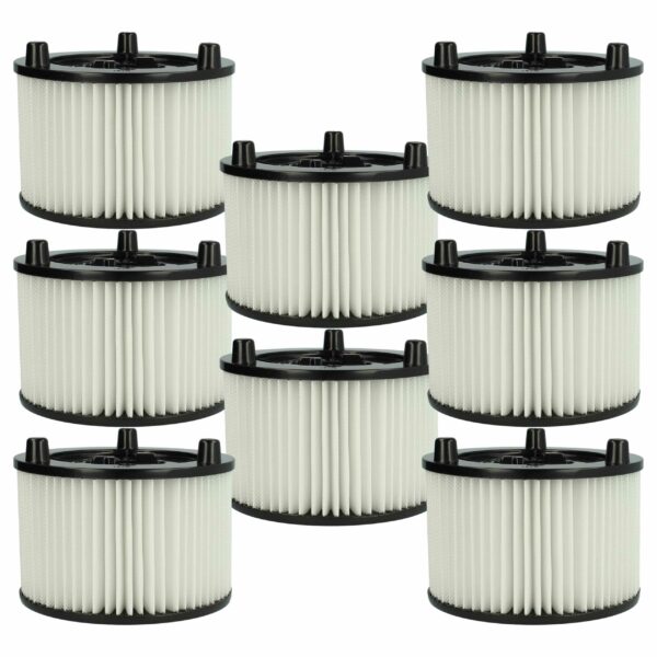 8x Filtro de Cartucho Compatível Bosch 2609256F35 para Aspiradores Bosch, Branco