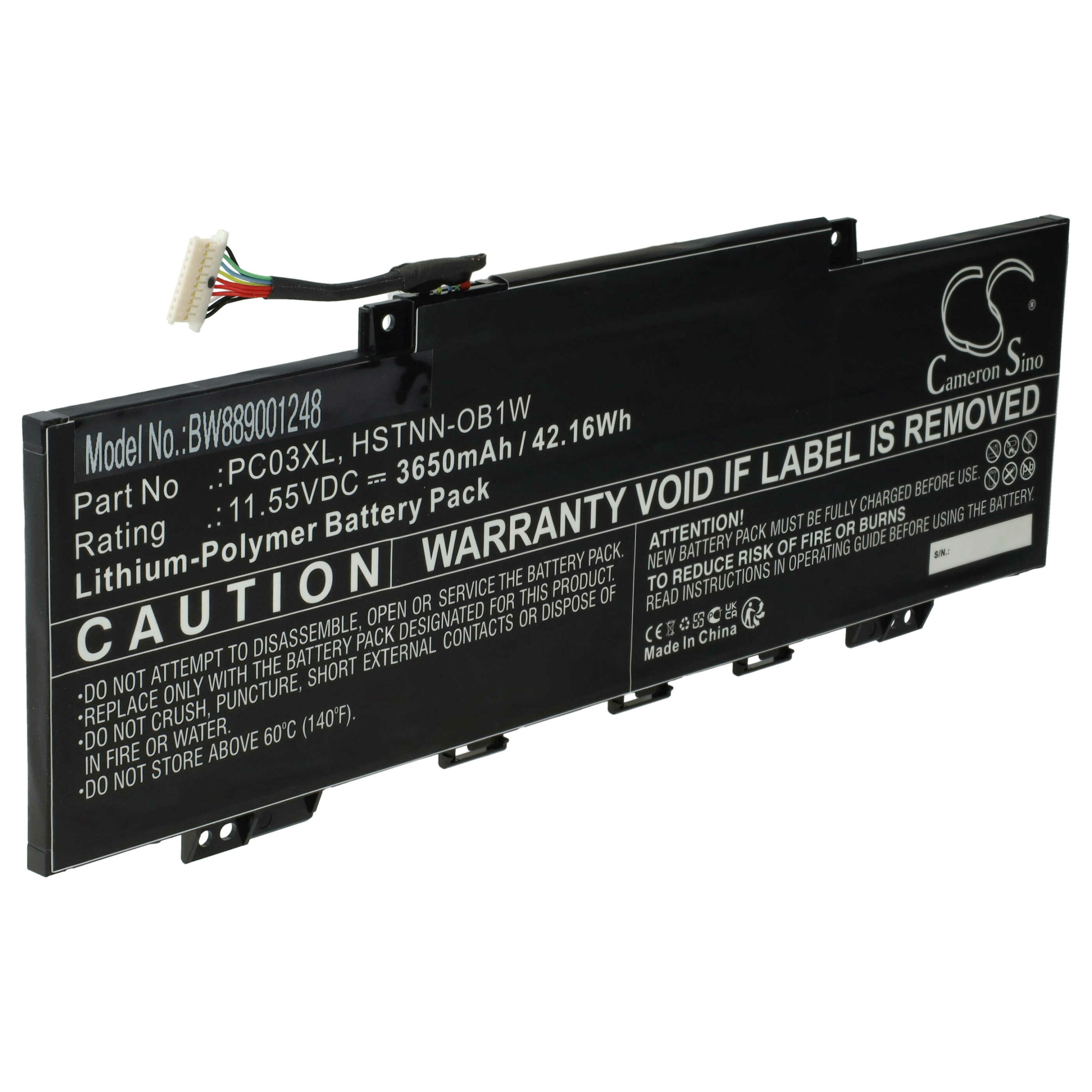 Bateria para Portátil vhbw para HP Pavilion Aero 13, X360 - 3650 mAh, 11.55 V - Image 3