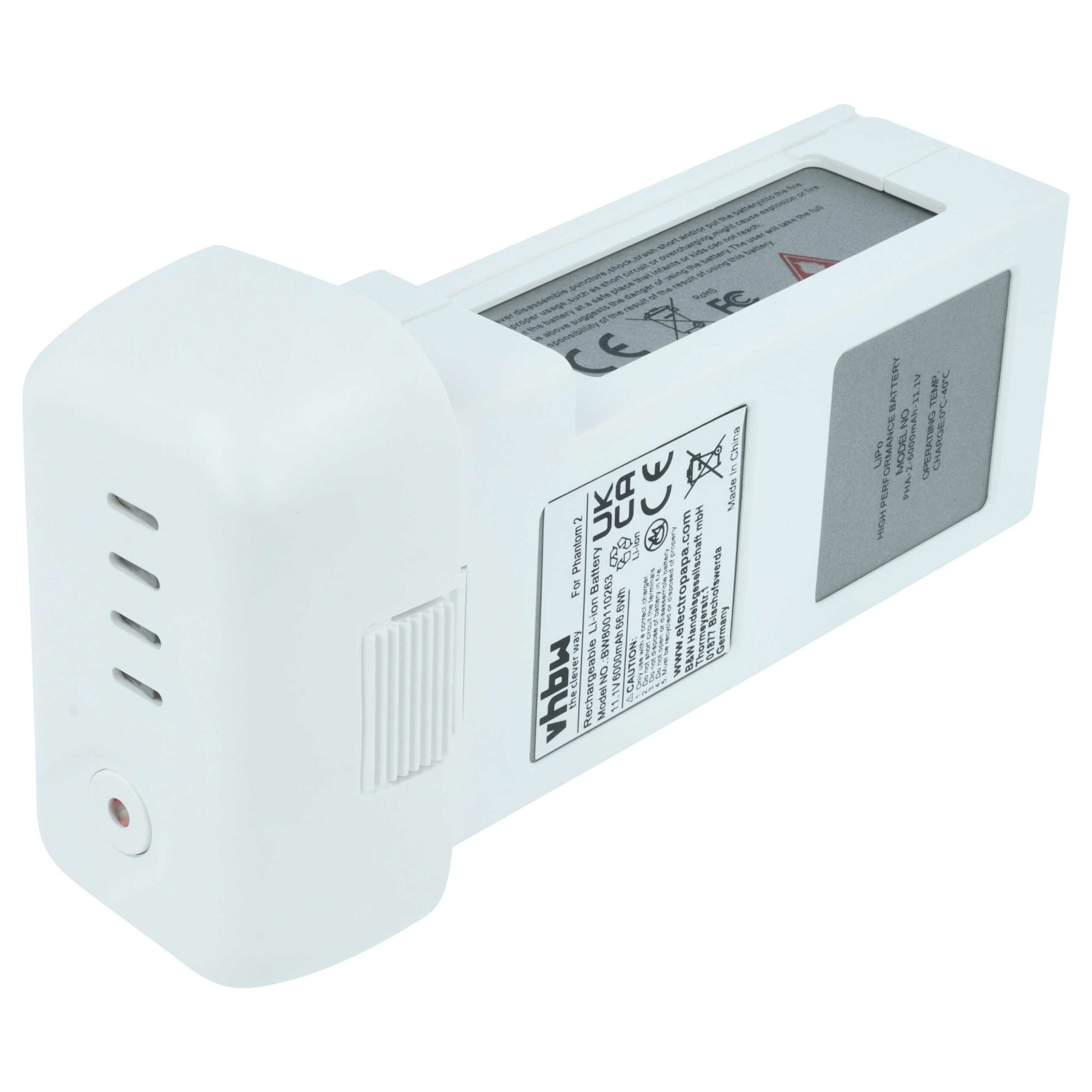Bateria para Drone DJI compatível com CP.PT.000395, CP.PT.000396, PHA-2 - 6000 mAh 11.1 V Li-polímero vhbw