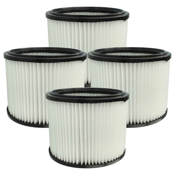 4x Filtro de Cartucho / EPA vhbw para Aspirador Starmix - Preto / Branco
