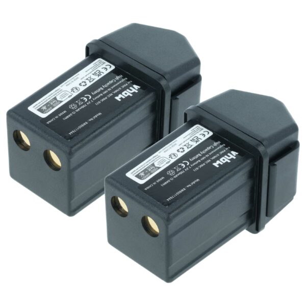 Bateria de Controlo Remoto vhbw 2x 700 mAh 7.2V NiMH - Compatível Elca REC-PINC-07J, PINC-07MH