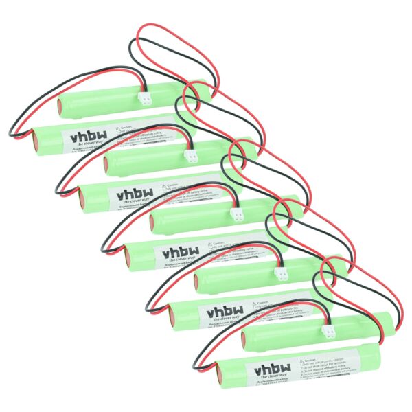 Bateria de Emergência vhbw 4.8V 800mAh NiCd - Substitui BAES TD512433 (Pack 5x)