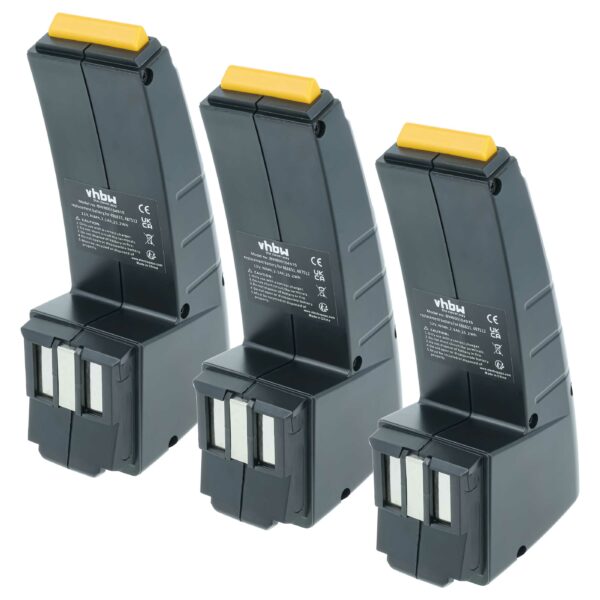 3 Baterias vhbw 12V 2100 mAh NiMH para Festo Festool (487512, 486831, 488438, 487701)