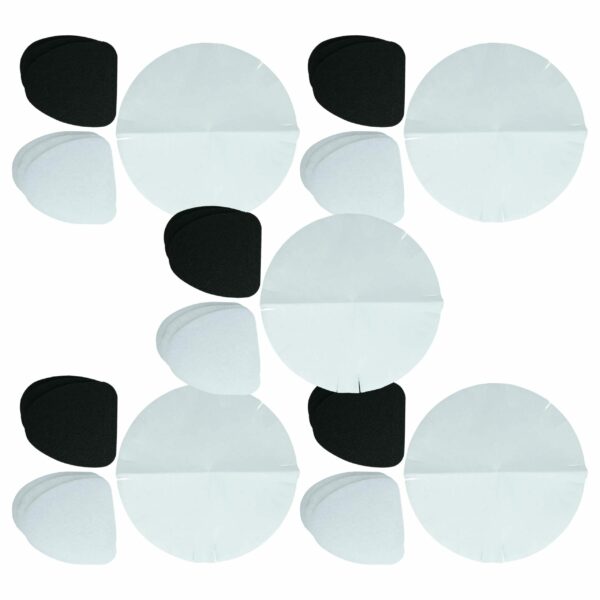 Conjunto de 45 filtros para fritadeira DeLonghi - 15 filtros de papel, 15 de carvão ativado e 15 de gordura - vhbw