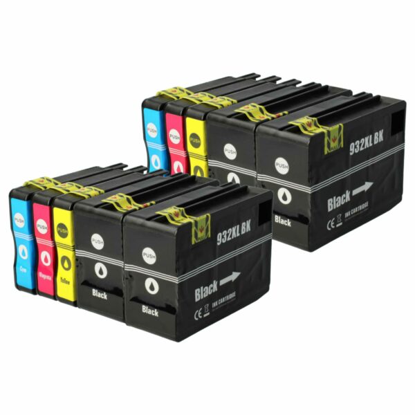 10x Cartuchos de Tinta para HP Officejet 6100 eprinter, 6600 E-ALL-IN-ONE, 6700 Premium, 7510 All-In-One - vhbw