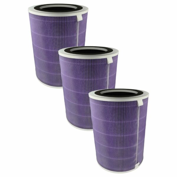 Pack de 3 Filtros de Substituição para Purificador Proscenic A9Mor - Pré-filtro + HEPA H13 + Carvão Ativado + Ião de Prata