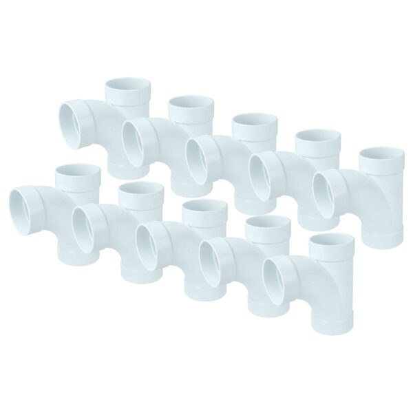 vhbw 10x Tubo Divisor T para Sistema de Aspiração Central, 50.8mm