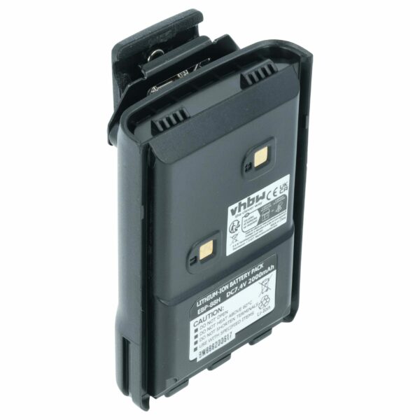 Bateria vhbw para Rádio Alinco EBP-88, EBP-88H - 2000 mAh 7.4 V Li-Ion com Clip