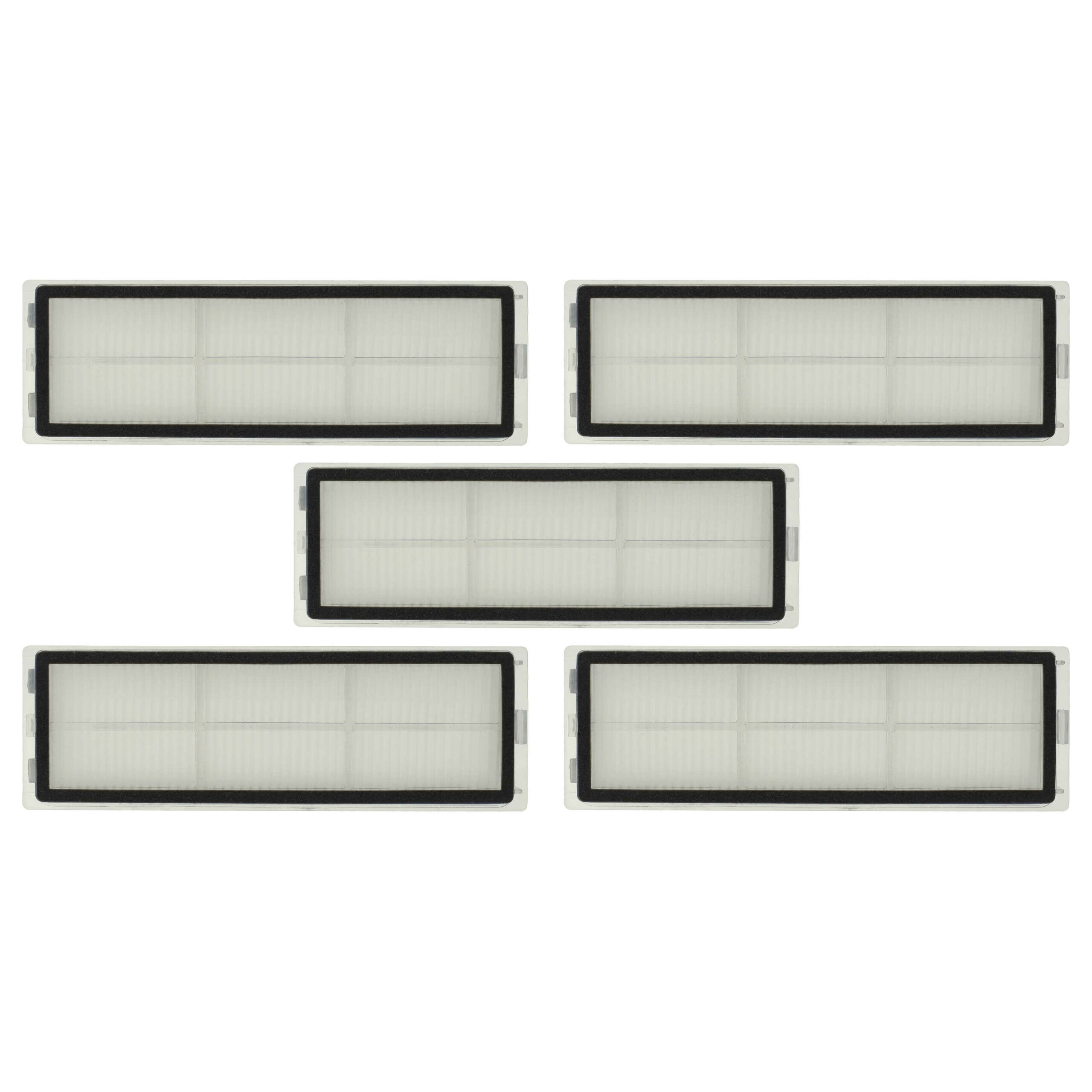 5x Filtro HEPA com Moldura para Aspirador Robô Dreame, Xiaomi, Mova Mijia 1C - 15 x 5 x 1.4 cm