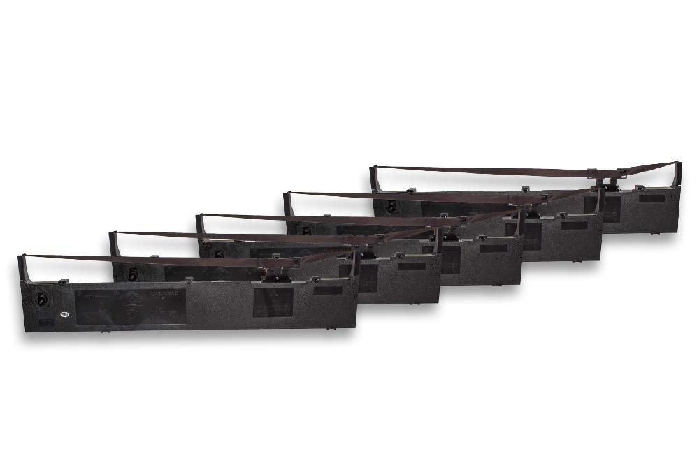 5x Fita de Tinta para Epson FX 2070, FX 2170, LQ 2080, LQ 2180 - Preto