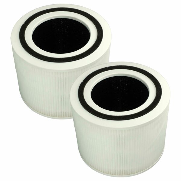 2x Filtros de Substituição para Levoit 817915027073 - Pré-filtro Nylon + HEPA + Carvão Ativado