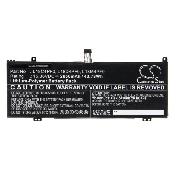 Bateria vhbw para Lenovo ThinkBook 13s, 14s, Plus - 2850 mAh, 15.36 V