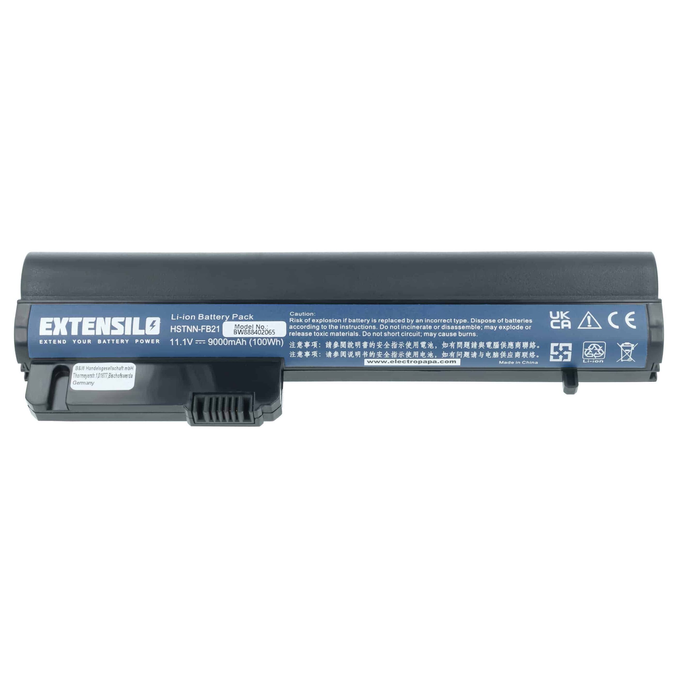 Bateria EXTENSILO para HP 2510p, 2530p, 2540p 9000 mAh 11.1 V - Image 3