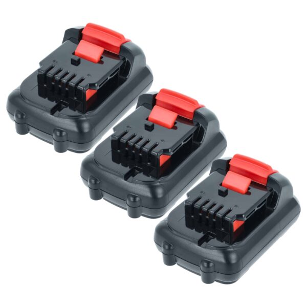 3x Bateria vhbw para Dewalt DCB127, DCB125, DCB123, DCB121, DCB120 - 2000 mAh, 12 V, Li-Ion