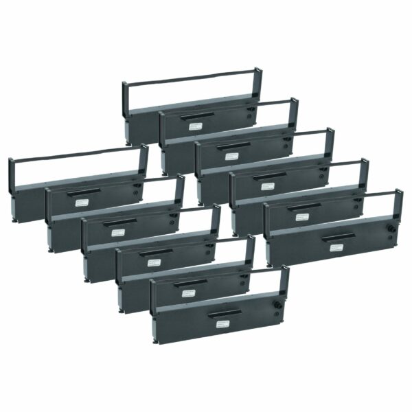 10x Fita de Tinta Compatível Epson C43S015231, C43S015369 para Impressoras Utax Matriz de Pontos e Talões - Preto