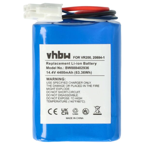 Bateria vhbw para Vorwerk Kobold VR200 4400mAh, 14.4V, Li-Ion