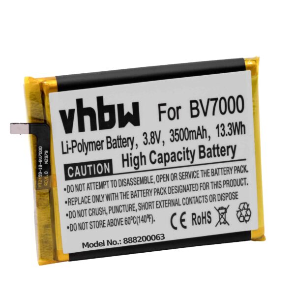 Bateria vhbw para Telemóvel compatível com Blackview V575868P, 3500 mAh 3.8 V Li-polymer