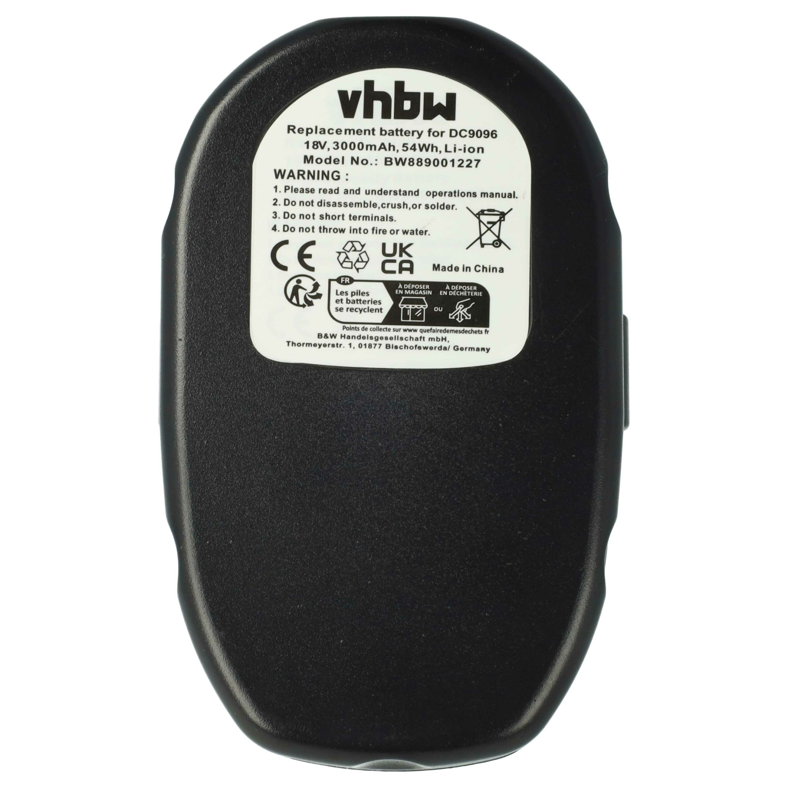 2x Baterias vhbw para Ferramentas Dewalt DE9039, DC9096 - 3000 mAh, 18 V, Li-Ion - Image 4