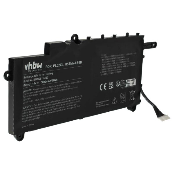 Bateria para Portátil vhbw compatível com HP 751681-421 3800 mAh 7.6 V