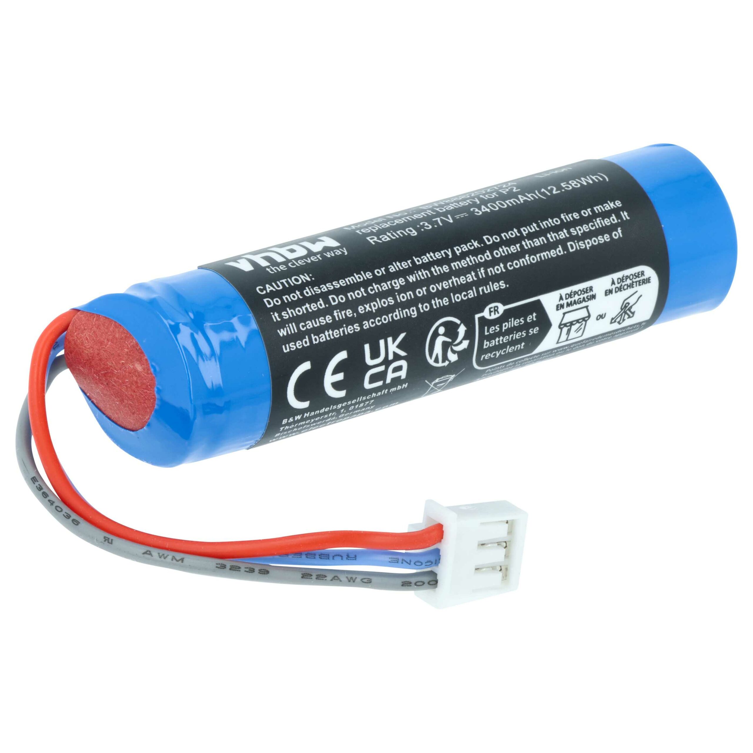 Bateria de Substituição vhbw para Comando Remoto Parrot MCBAT00014 3400mAh, 3.7V