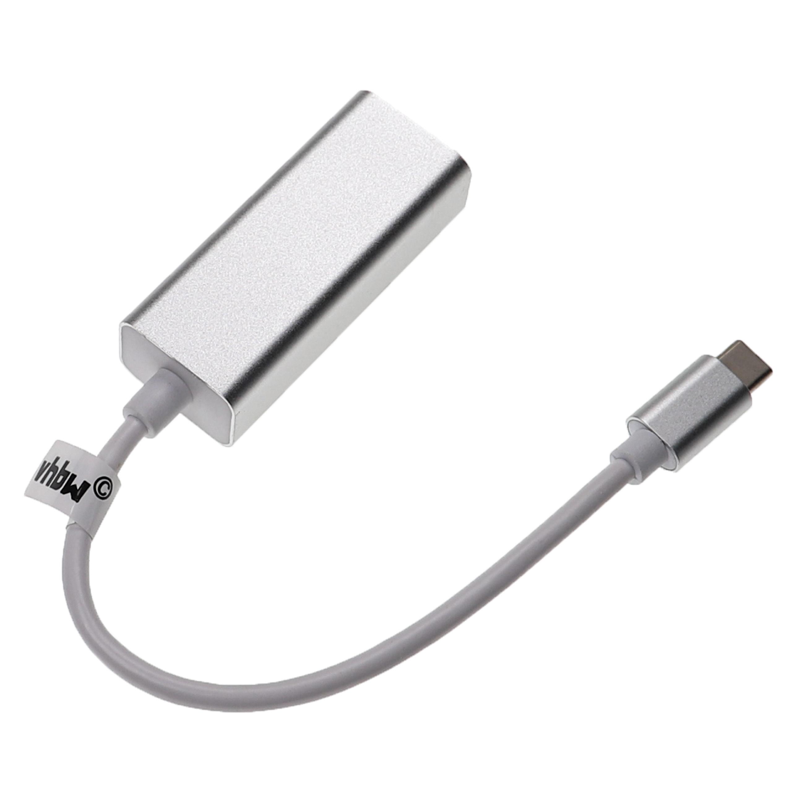 Adaptador Ethernet vhbw USB-C para RJ45 para Portátil, Notebook e PC
