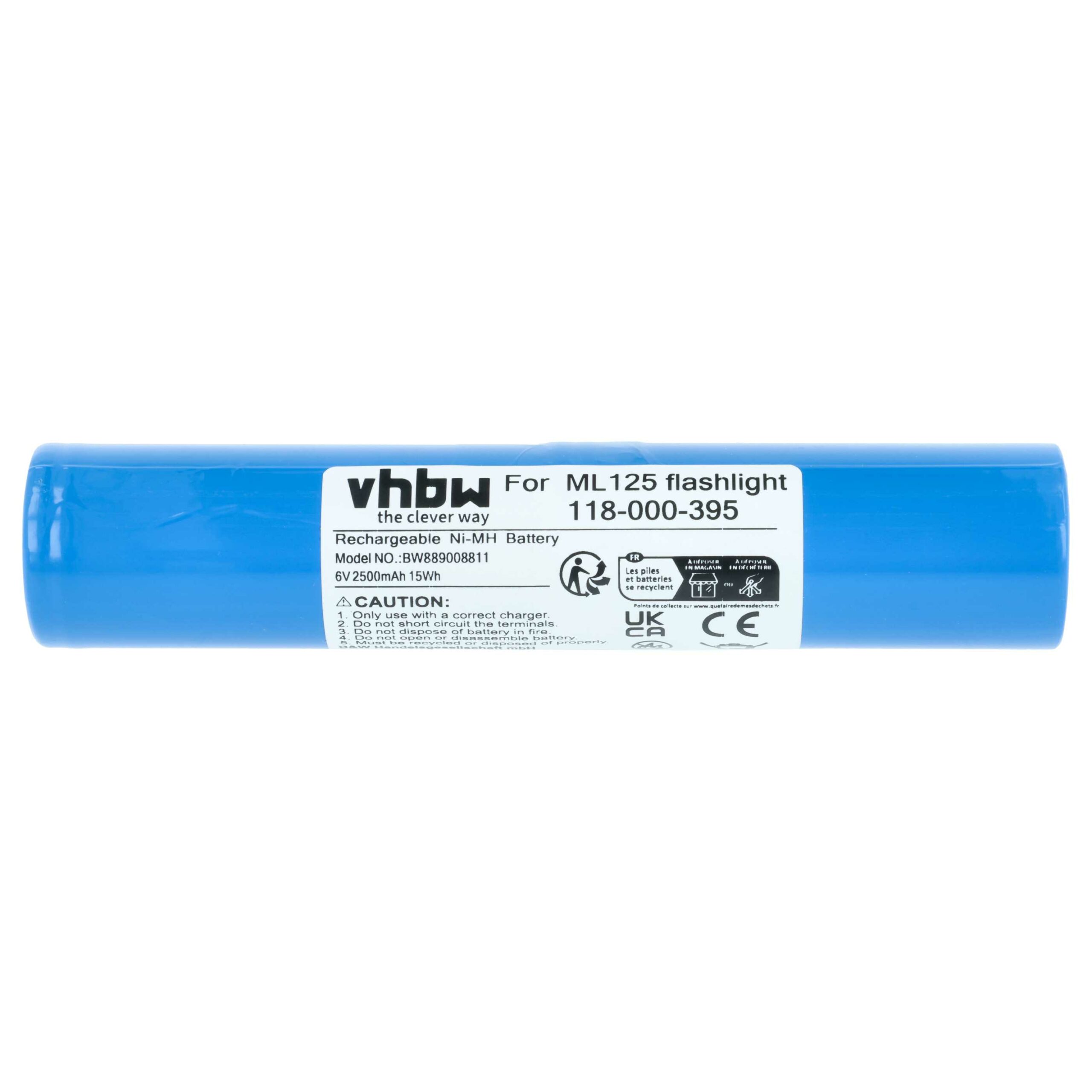 Bateria vhbw para tocha Maglite 118-000-395 2500 mAh 6 V NiMH - Image 3