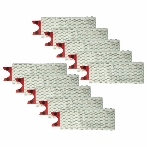 10x Cabeça de Mop em Microfibra para Vileda 1-2 Spray Mop - branco e cinzento